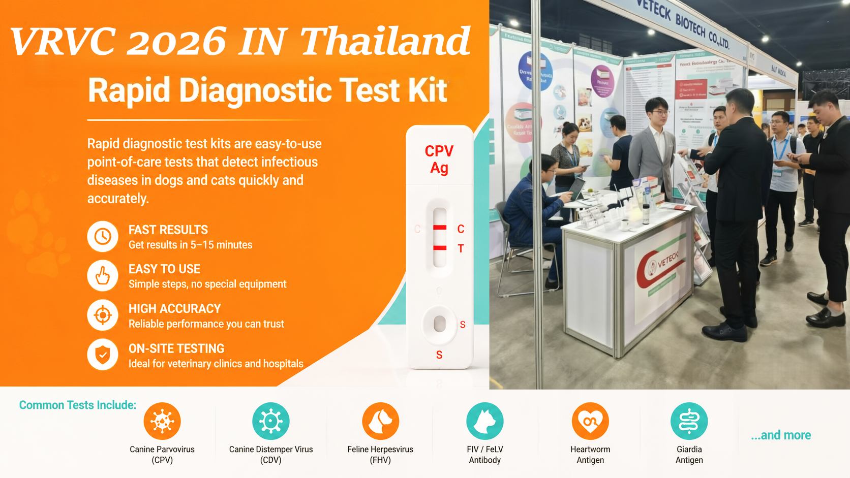 Participated in VRVC 2026 Thailand Veterinary Congress, Showcasing Advanced Pet Rapid Diagnostic Solutions